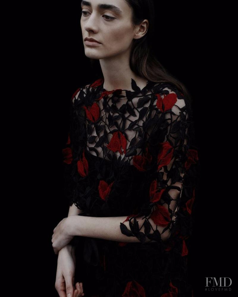 Amanda Googe featured in  the Christopher Kane Christopher Kane Beauty and The Beast Capsule lookbook for Spring 2017