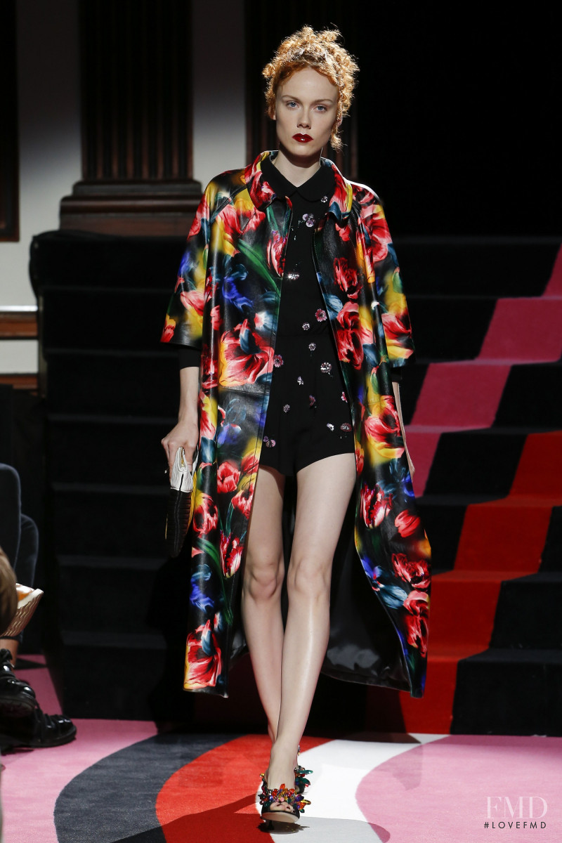 Kiki Willems featured in  the Miu Miu fashion show for Resort 2018