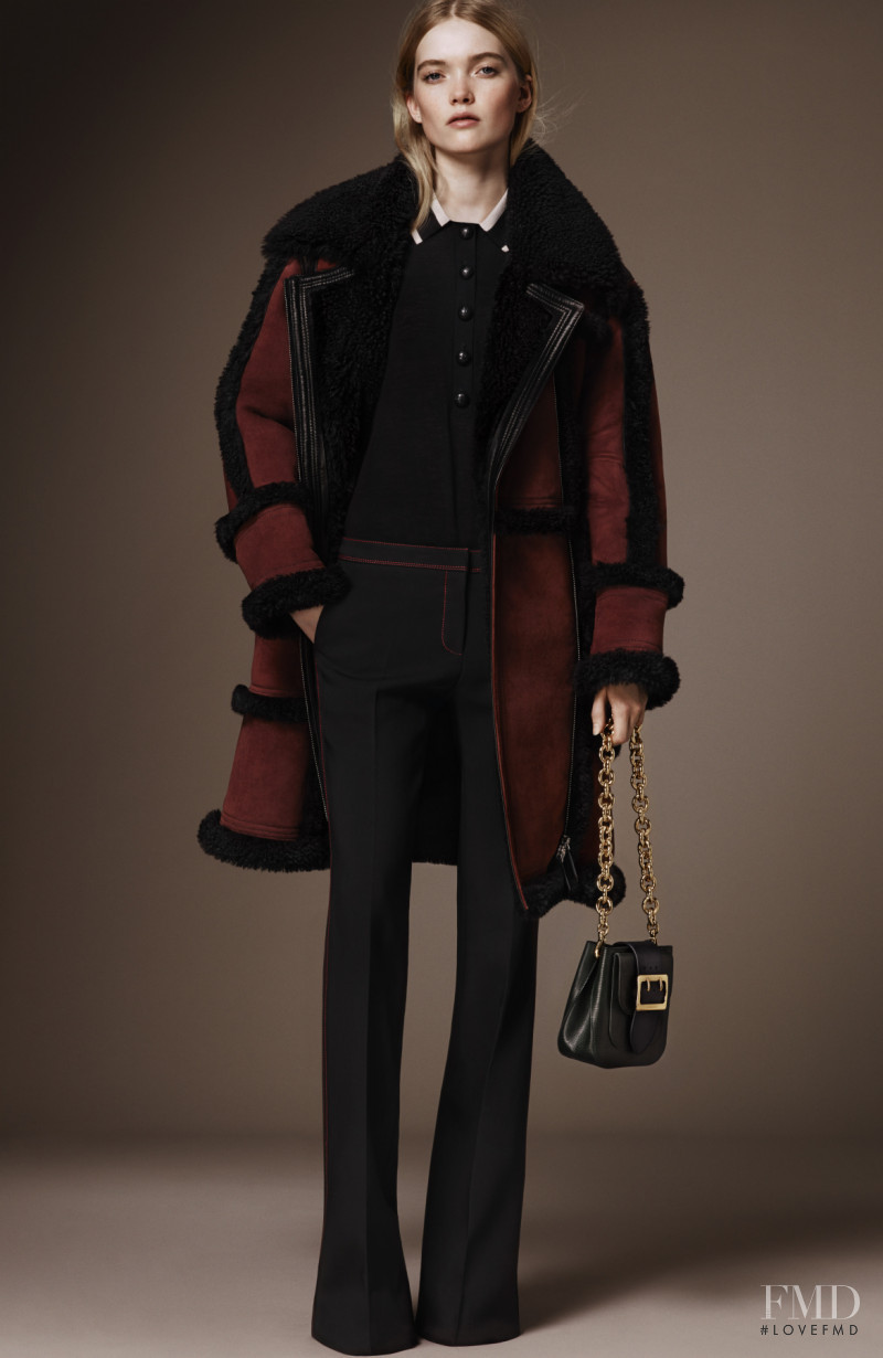 May Bell featured in  the Burberry lookbook for Pre-Fall 2016