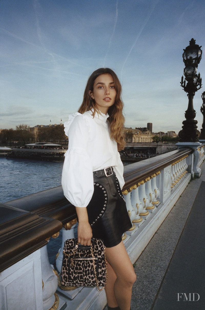 Andreea Diaconu featured in  the Maje advertisement for Autumn/Winter 2017