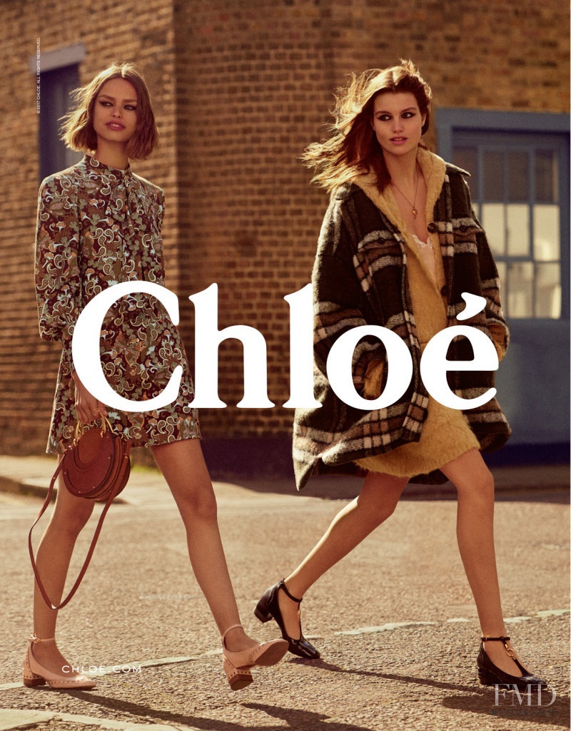 Birgit Kos featured in  the Chloe advertisement for Autumn/Winter 2017