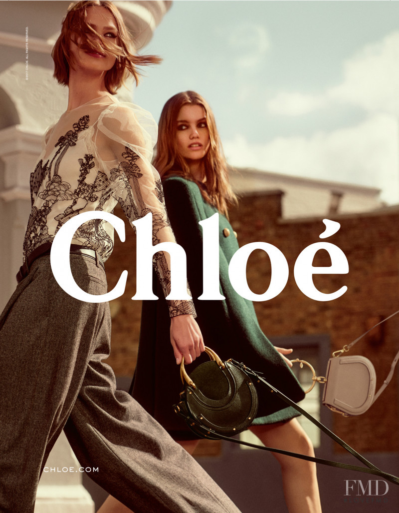 Birgit Kos featured in  the Chloe advertisement for Autumn/Winter 2017