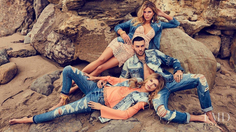 Bregje Heinen featured in  the Guess Denim advertisement for Summer 2017