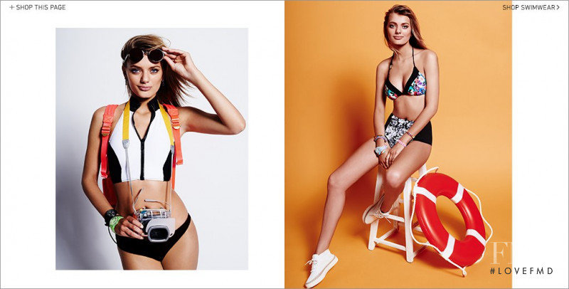 Bregje Heinen featured in  the Shopbop Swimwear lookbook for Summer 2014