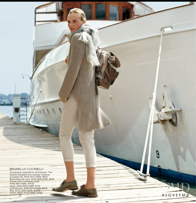 Anne Vyalitsyna featured in  the Saks Fifth Avenue catalogue for Holiday 2012