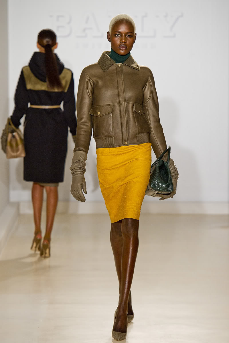 Ajak Deng featured in  the Bally fashion show for Pre-Fall 2011