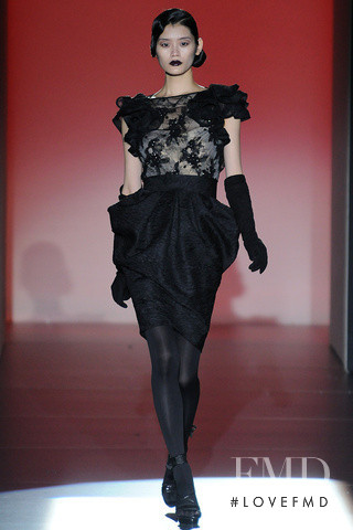 Ming Xi featured in  the Hannibal Laguna fashion show for Autumn/Winter 2012