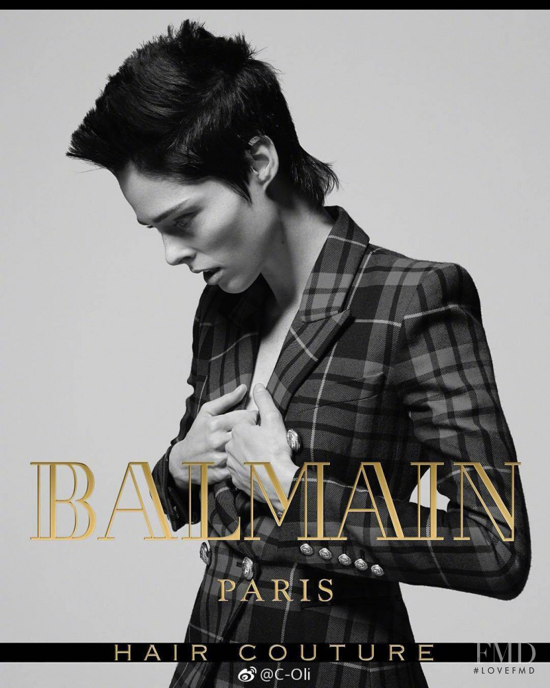 Coco Rocha featured in  the Balmain Hair Couture advertisement for Autumn/Winter 2017