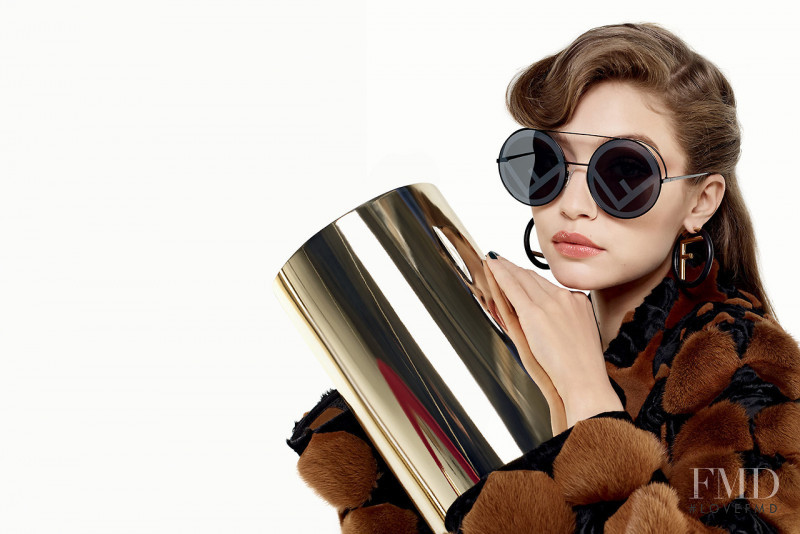 Gigi Hadid featured in  the Fendi advertisement for Autumn/Winter 2017