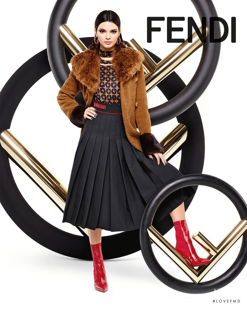 Kendall Jenner featured in  the Fendi advertisement for Autumn/Winter 2017