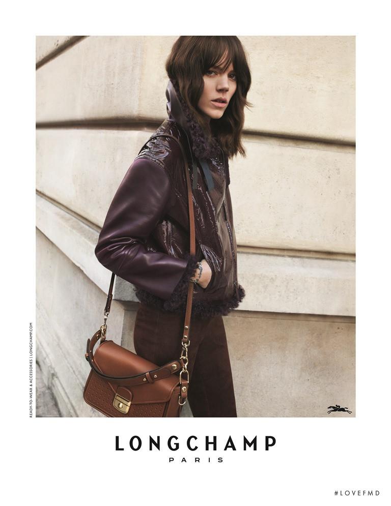 Freja Beha Erichsen featured in  the Longchamp advertisement for Autumn/Winter 2017