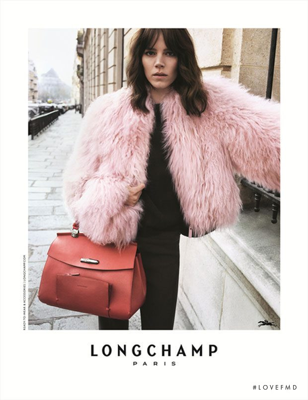 Freja Beha Erichsen featured in  the Longchamp advertisement for Autumn/Winter 2017