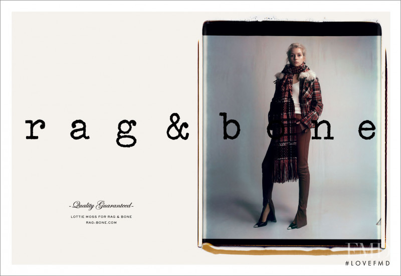 Lottie Moss featured in  the rag & bone advertisement for Autumn/Winter 2017