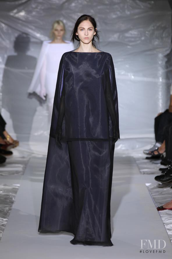 Lida Fox featured in  the Maison Martin Margiela fashion show for Spring/Summer 2013