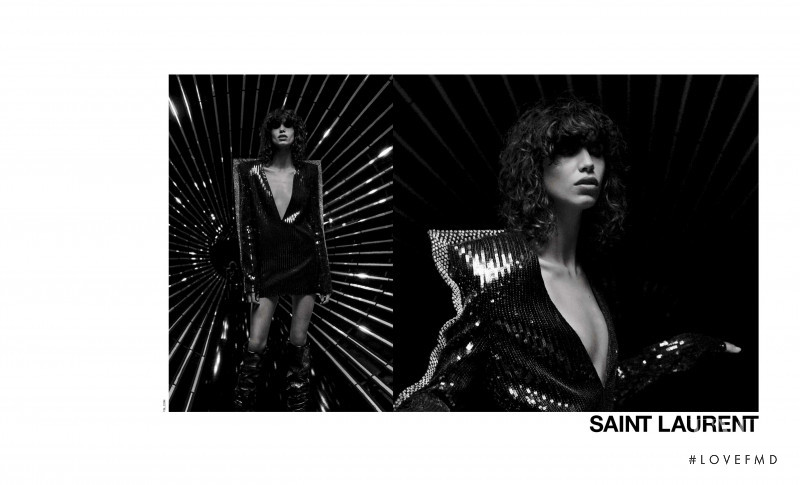 Mica Arganaraz featured in  the Saint Laurent advertisement for Autumn/Winter 2017