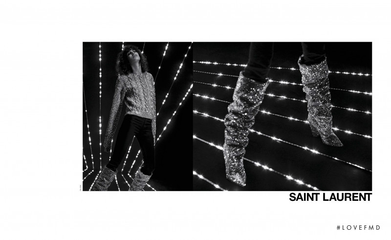 Mica Arganaraz featured in  the Saint Laurent advertisement for Autumn/Winter 2017
