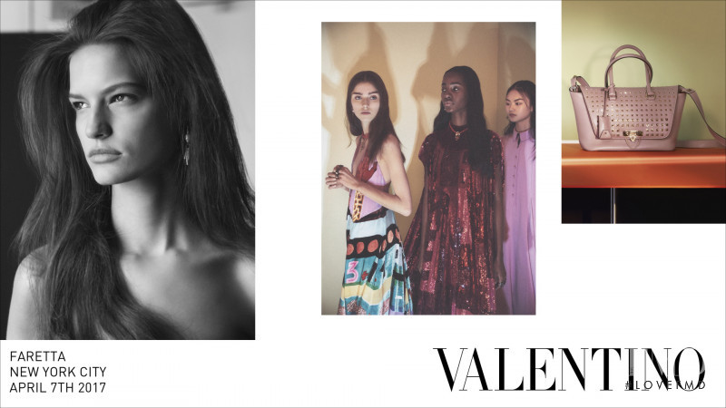 Cong He featured in  the Valentino advertisement for Autumn/Winter 2017