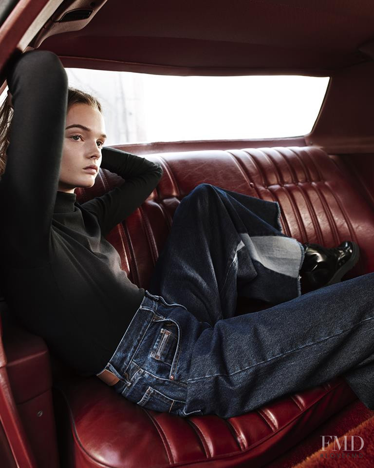 Lulu Tenney featured in  the Calvin Klein Jeans advertisement for Autumn/Winter 2017