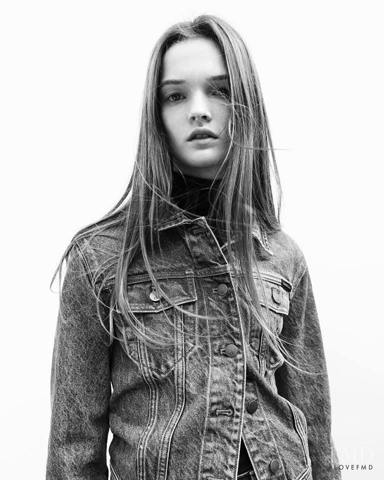 Lulu Tenney featured in  the Calvin Klein Jeans advertisement for Autumn/Winter 2017