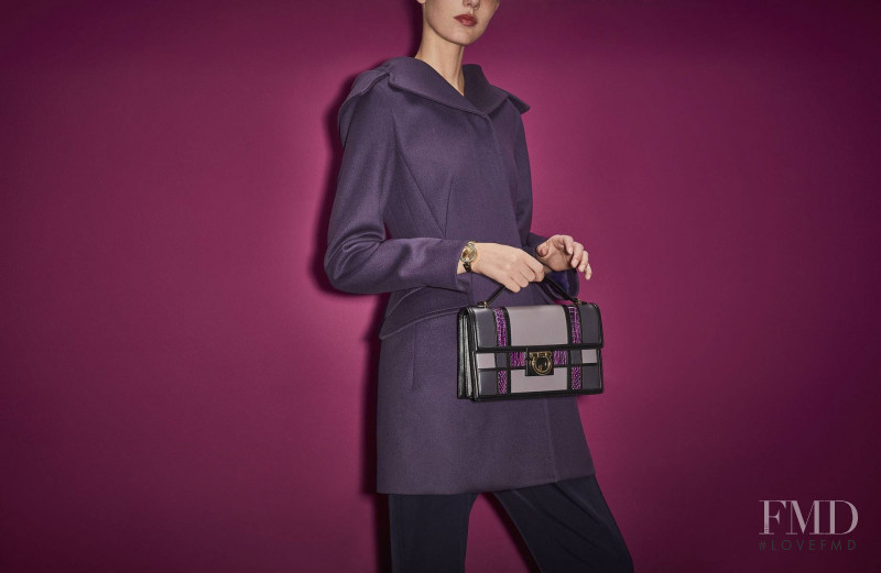 Aymeline Valade featured in  the Salvatore Ferragamo advertisement for Autumn/Winter 2017