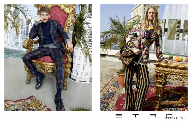 Anna Ewers featured in  the Etro advertisement for Autumn/Winter 2017