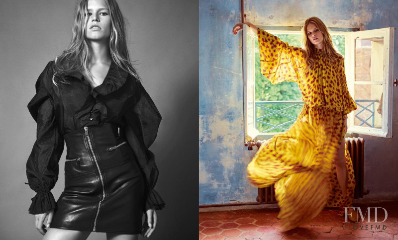 Anna Ewers featured in  the Mango advertisement for Autumn/Winter 2017