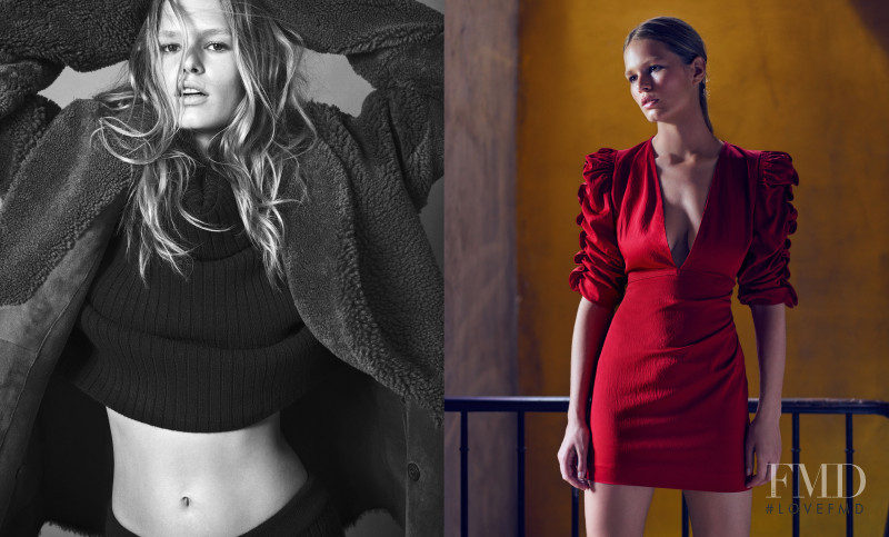 Anna Ewers featured in  the Mango advertisement for Autumn/Winter 2017