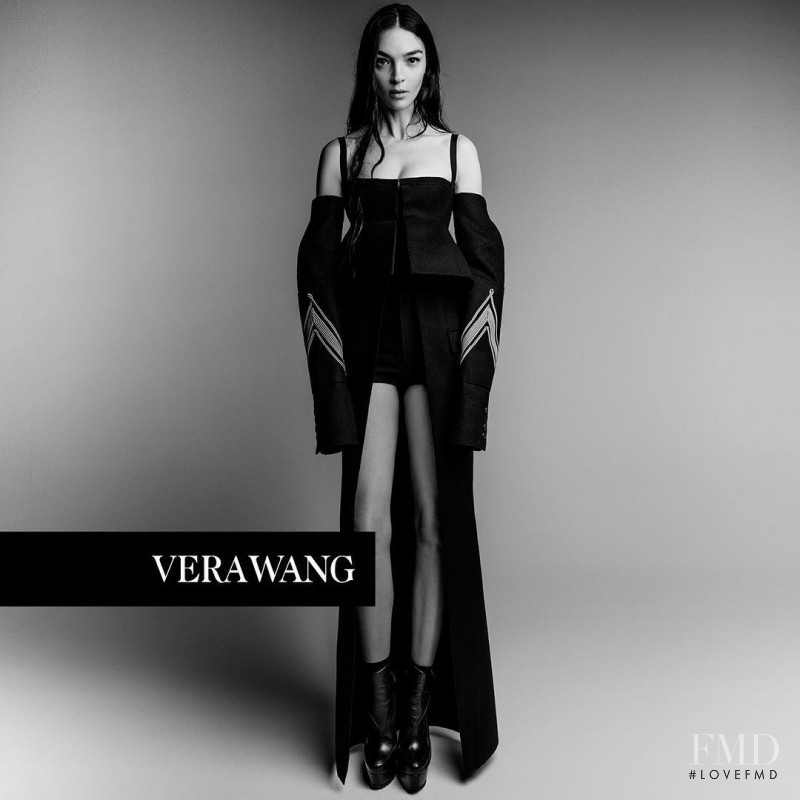 Mariacarla Boscono featured in  the Vera Wang advertisement for Autumn/Winter 2017