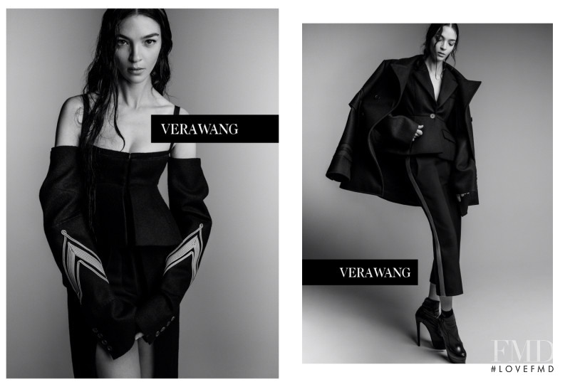 Mariacarla Boscono featured in  the Vera Wang advertisement for Autumn/Winter 2017