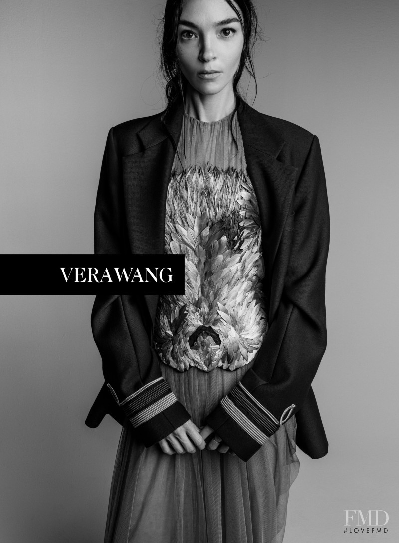 Mariacarla Boscono featured in  the Vera Wang advertisement for Autumn/Winter 2017