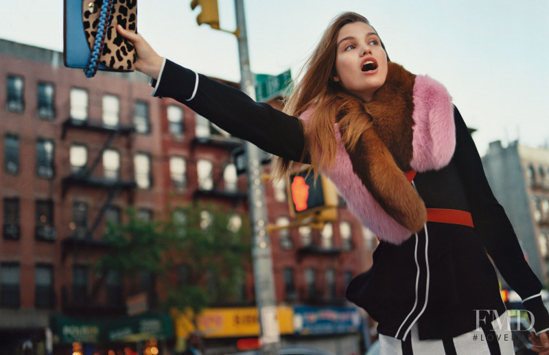 Luna Bijl featured in  the Diane Von Furstenberg advertisement for Autumn/Winter 2017
