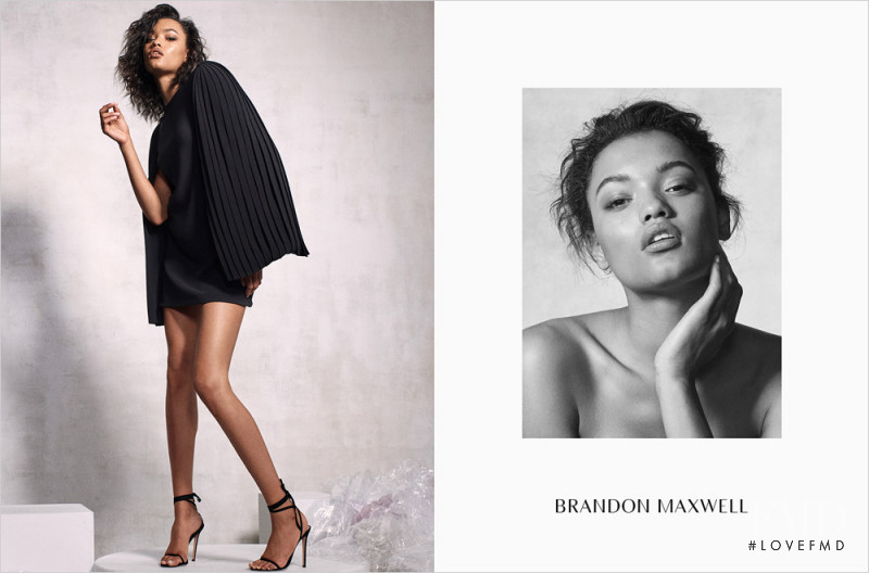 Lameka Fox featured in  the Brandon Maxwell advertisement for Autumn/Winter 2017