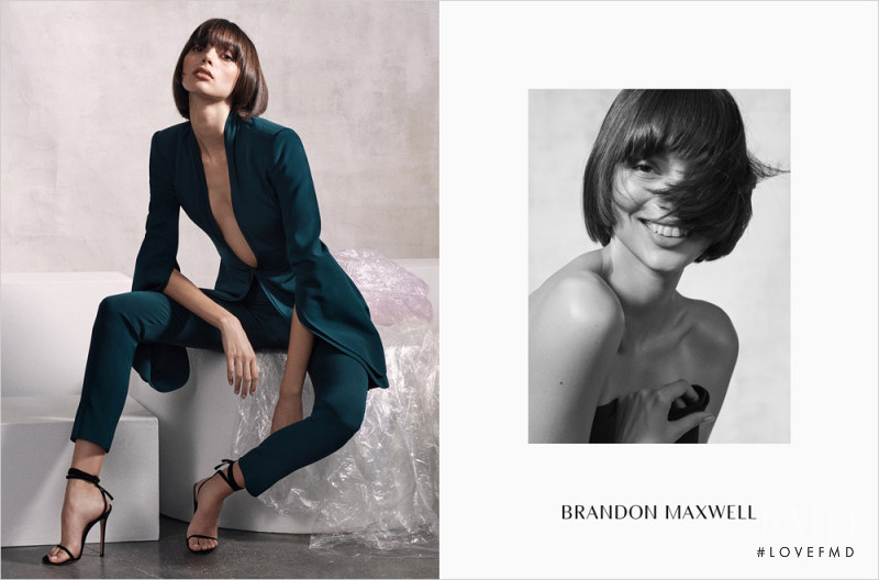 Charlee Fraser featured in  the Brandon Maxwell advertisement for Autumn/Winter 2017