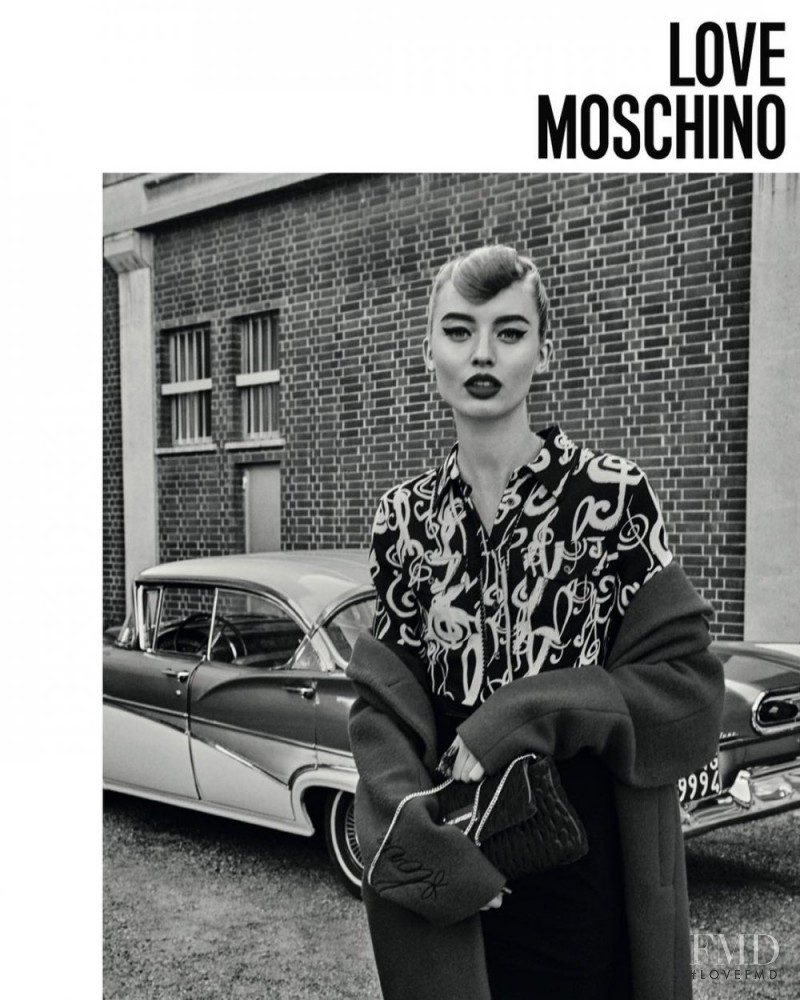 Giulia Maenza featured in  the Love Moschino advertisement for Autumn/Winter 2017