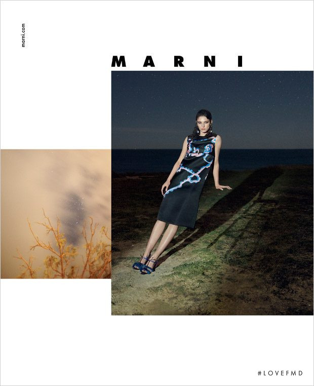 Ansley Gulielmi featured in  the Marni advertisement for Autumn/Winter 2017