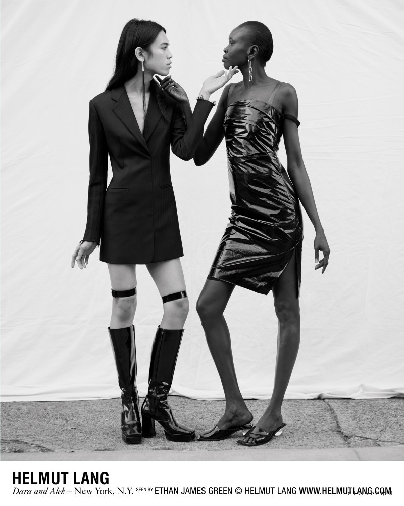 Alek Wek featured in  the Helmut Lang advertisement for Autumn/Winter 2017