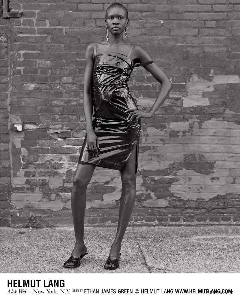 Alek Wek featured in  the Helmut Lang advertisement for Autumn/Winter 2017