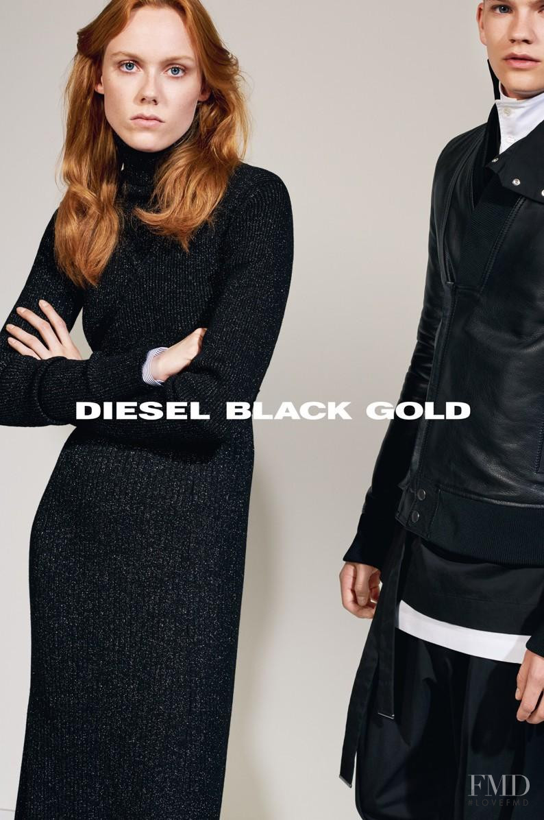 Kiki Willems featured in  the Diesel Black Gold advertisement for Autumn/Winter 2017