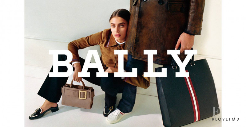Taylor Hill featured in  the Bally advertisement for Autumn/Winter 2017