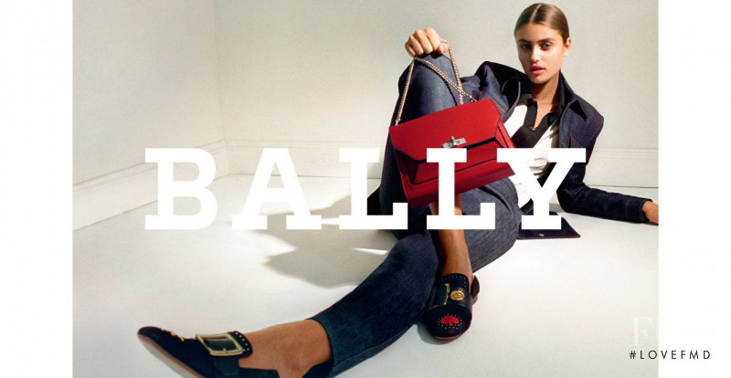 Taylor Hill featured in  the Bally advertisement for Autumn/Winter 2017