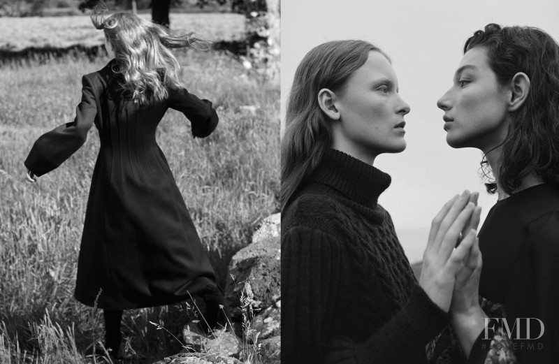 Julie Hoomans featured in  the Massimo Dutti advertisement for Autumn/Winter 2017