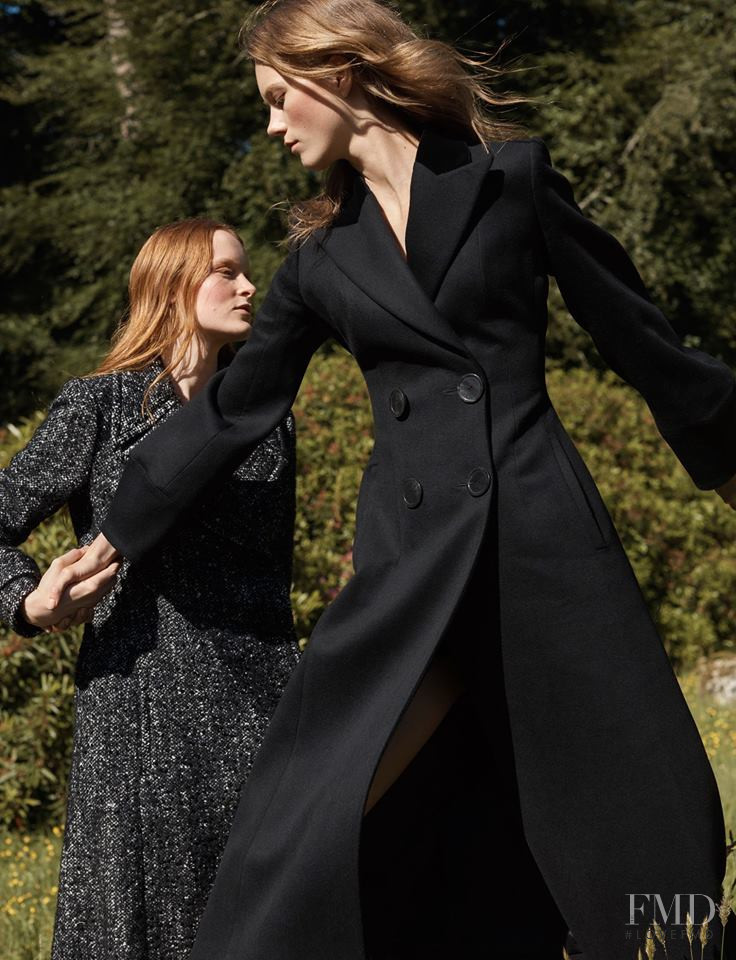 Julie Hoomans featured in  the Massimo Dutti advertisement for Autumn/Winter 2017