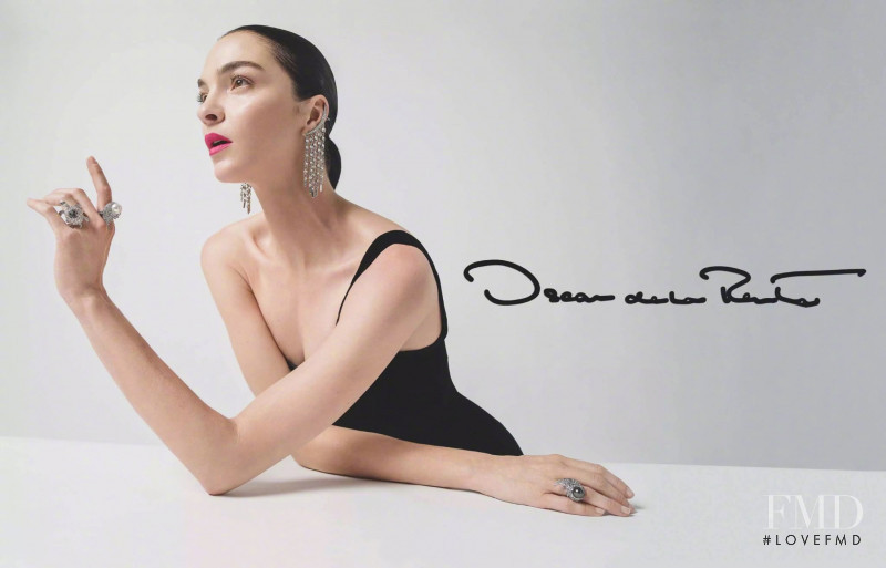 Mariacarla Boscono featured in  the Oscar de la Renta advertisement for Autumn/Winter 2017