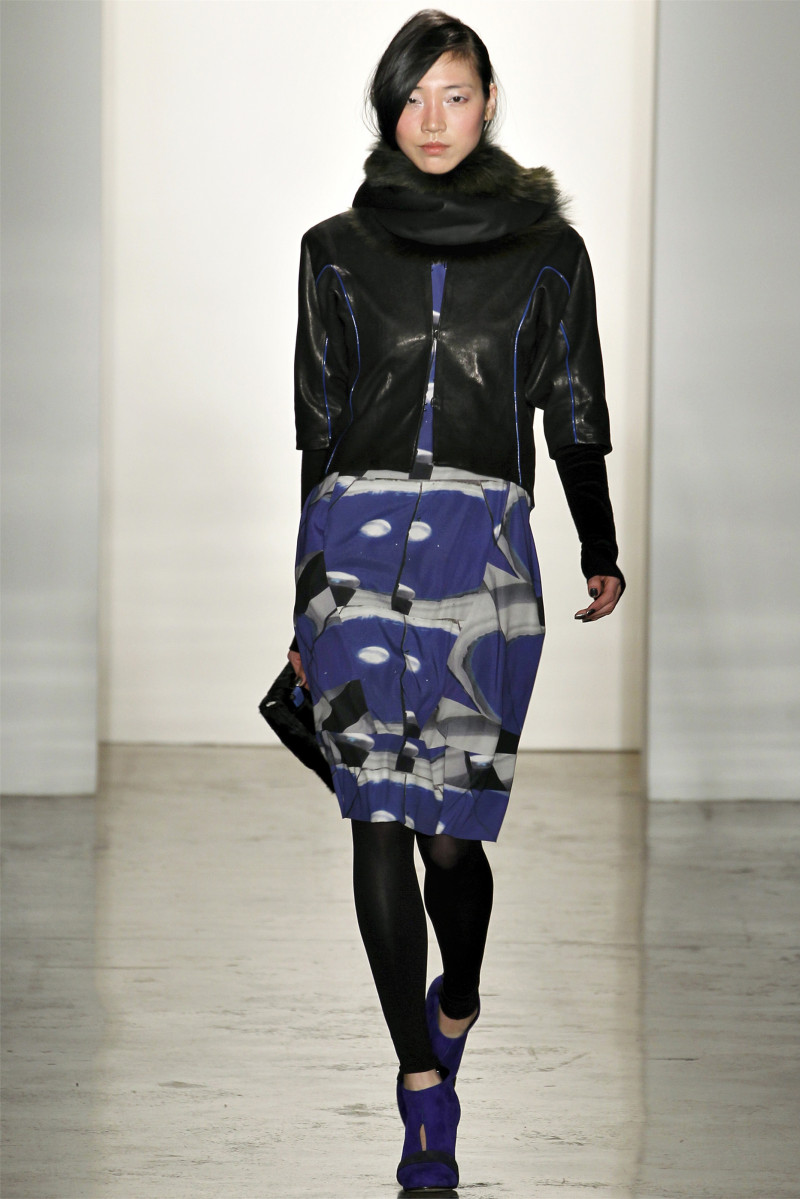 Soo Joo Park featured in  the Zero + Maria Cornejo fashion show for Autumn/Winter 2012