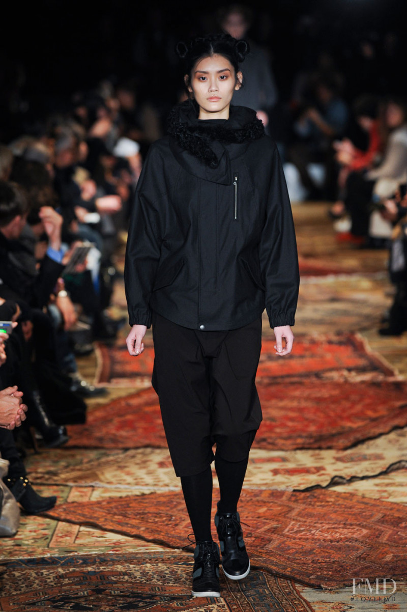 Ming Xi featured in  the Y-3 fashion show for Autumn/Winter 2012