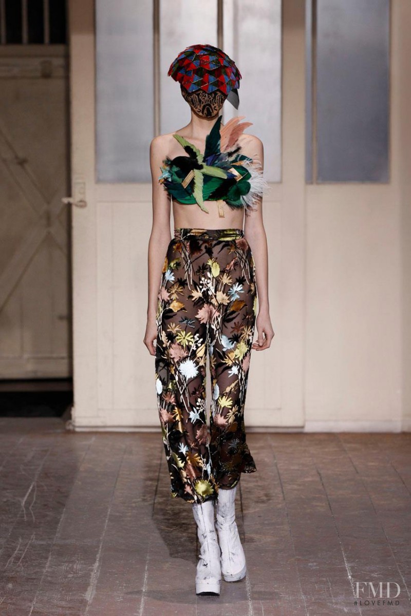 Sarah Bledsoe featured in  the Maison Martin Margiela Artisanal fashion show for Spring/Summer 2013