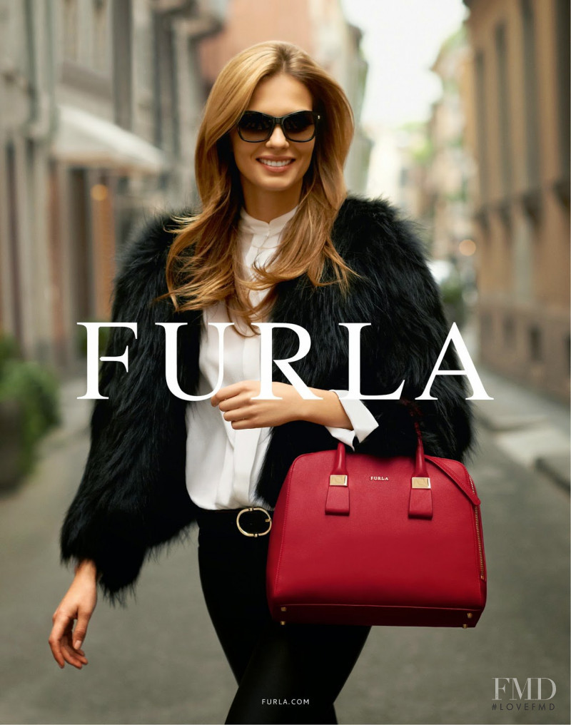 Katsia Domankova featured in  the Furla advertisement for Autumn/Winter 2014