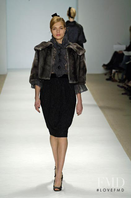 Katsia Domankova featured in  the Monique Lhuillier fashion show for Autumn/Winter 2006