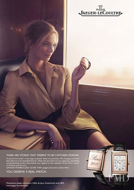 Katsia Domankova featured in  the Jaeger-LeCoultre advertisement for Autumn/Winter 2011