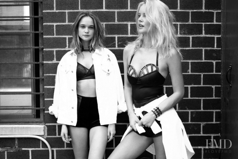Rosie Tupper featured in  the Chromat advertisement for Autumn/Winter 2015